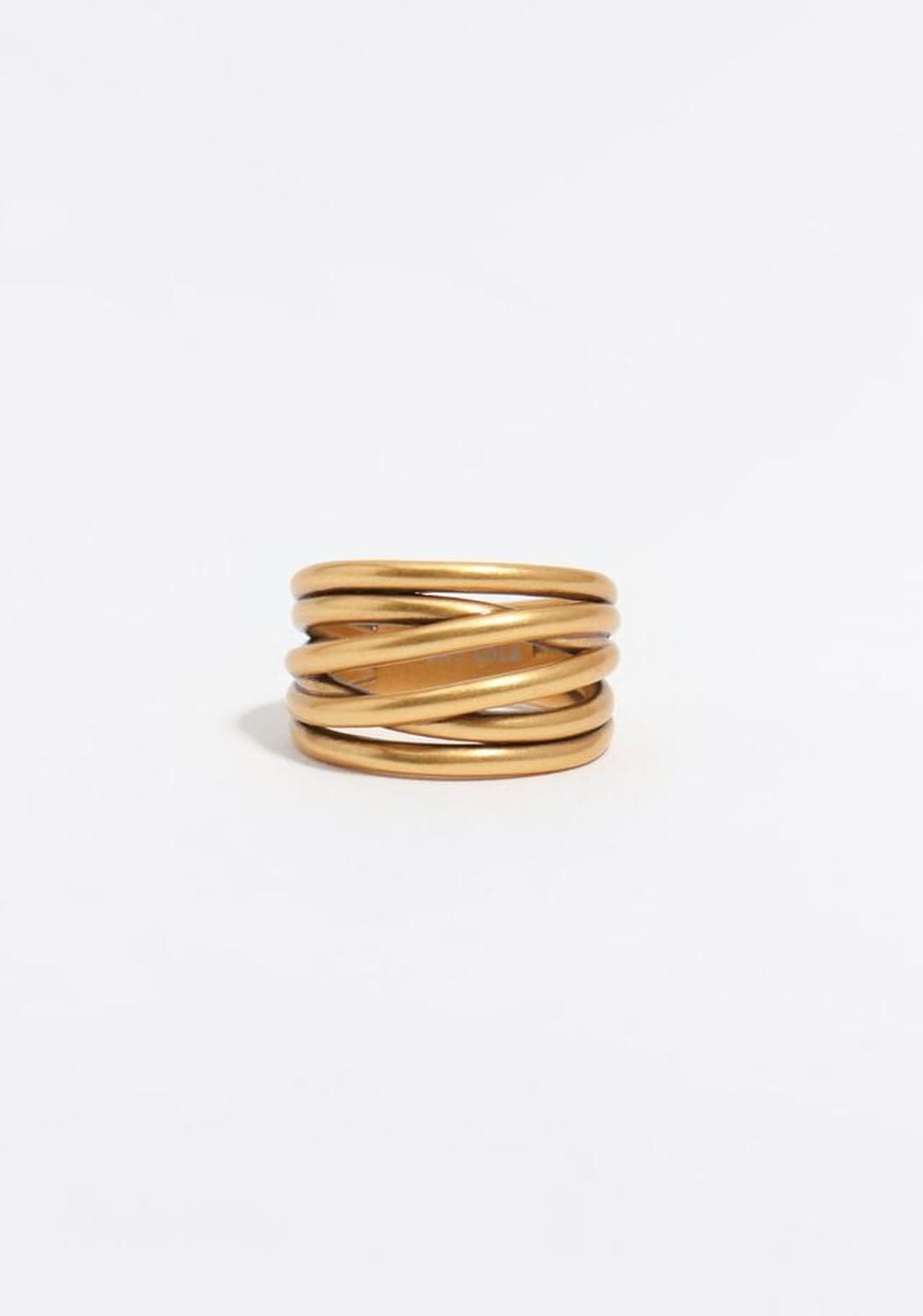 Anillo Bandas Cruzadas Mate Bimba y Lola