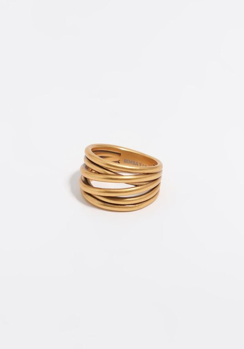 Anillo Bandas Cruzadas Mate Bimba y Lola