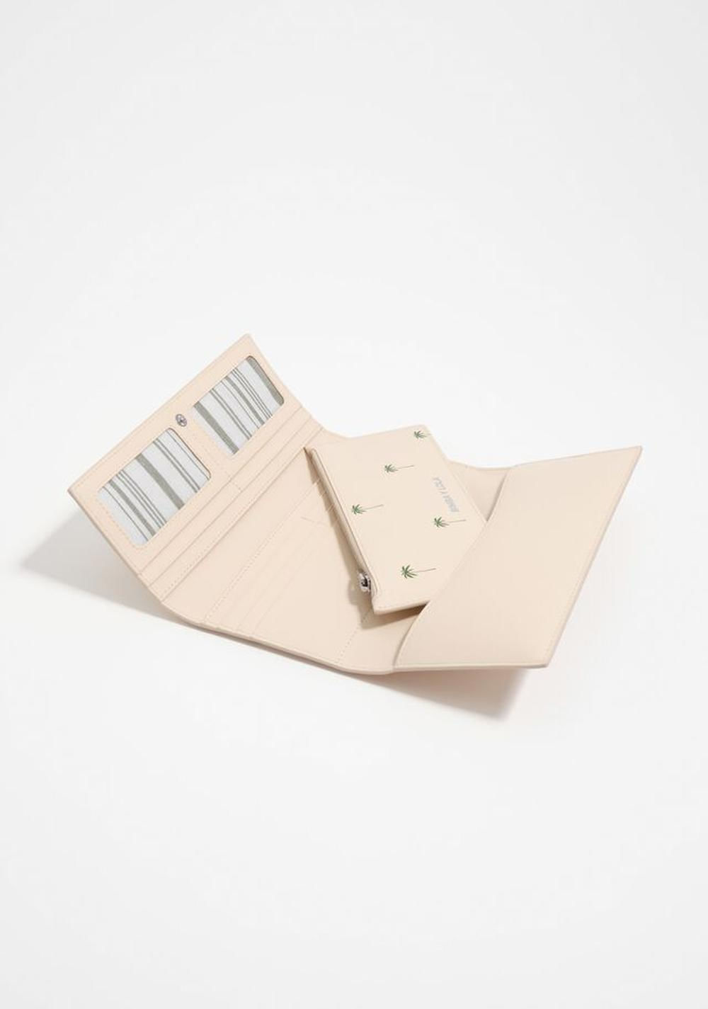Billetera Grande Efecto Piel Palms Bimba y Lola