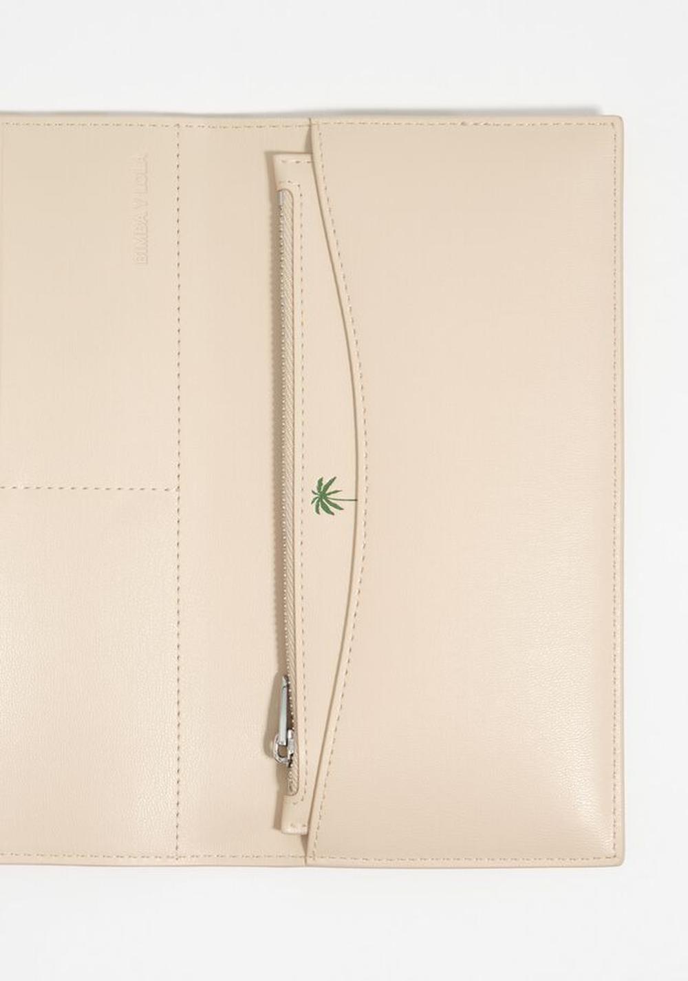 Billetera Grande Efecto Piel Palms Bimba y Lola