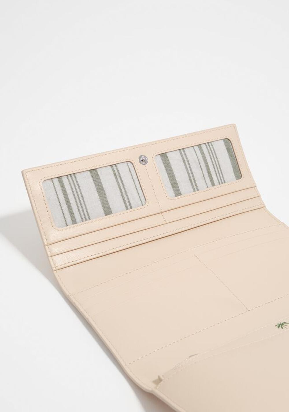 Billetera Grande Efecto Piel Palms Bimba y Lola