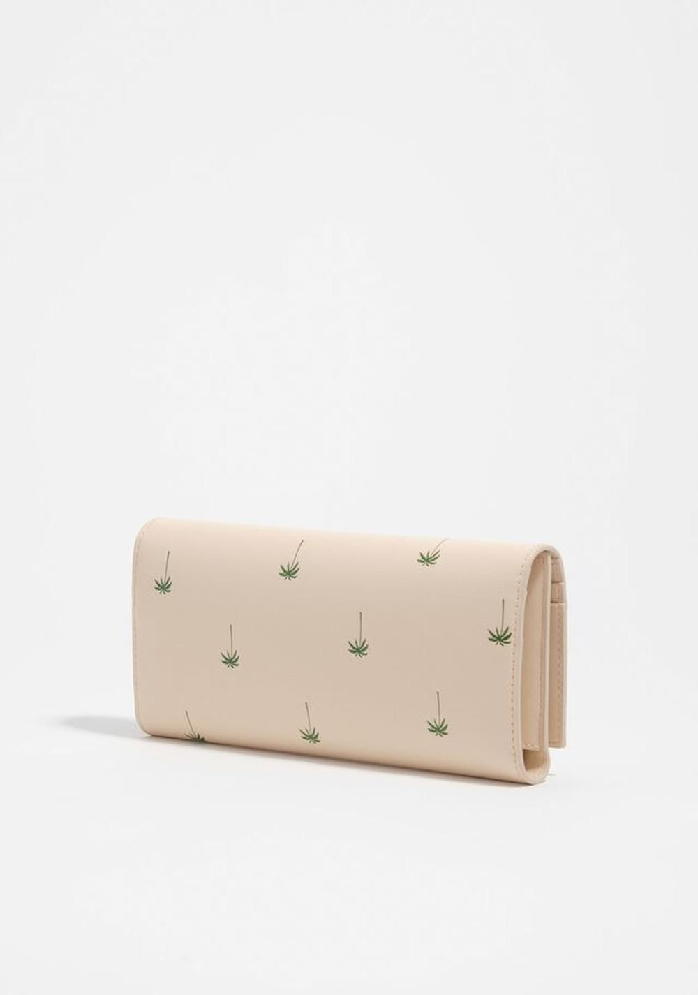 Billetera Grande Efecto Piel Palms Bimba y Lola