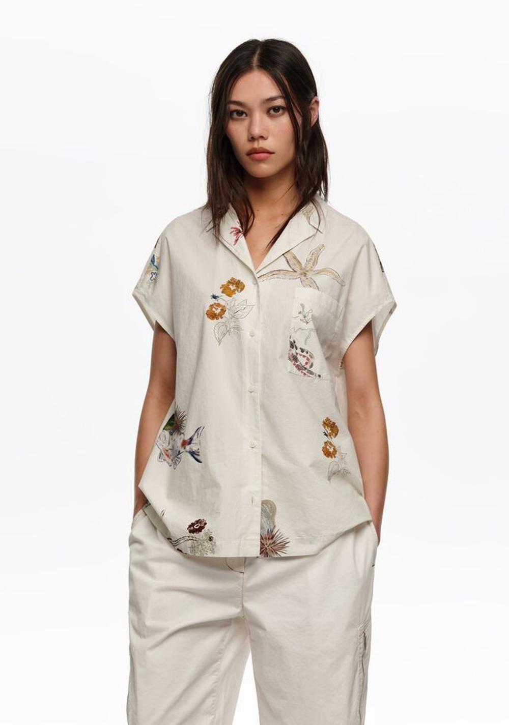 Camisa Capa Algodón Seabed Roto Bimba y Lola