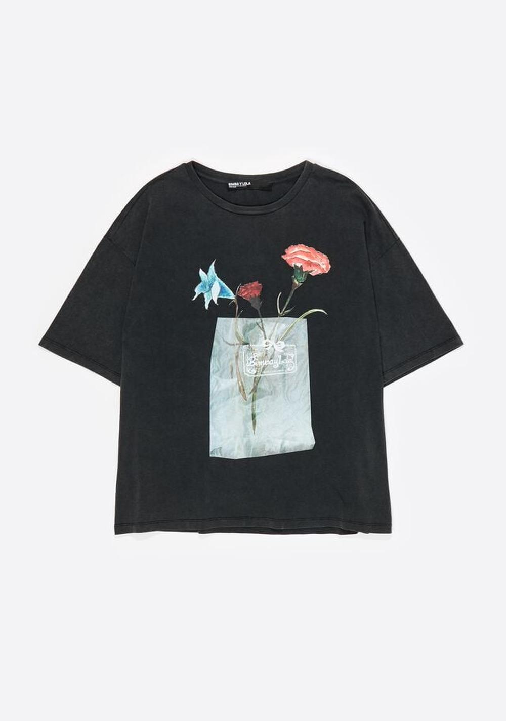 Camiseta con Logo Flores Bimba y Lola