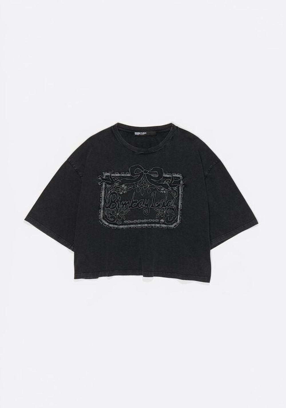 Camiseta Maxilogo Bordado Inglés Bimba y Lola