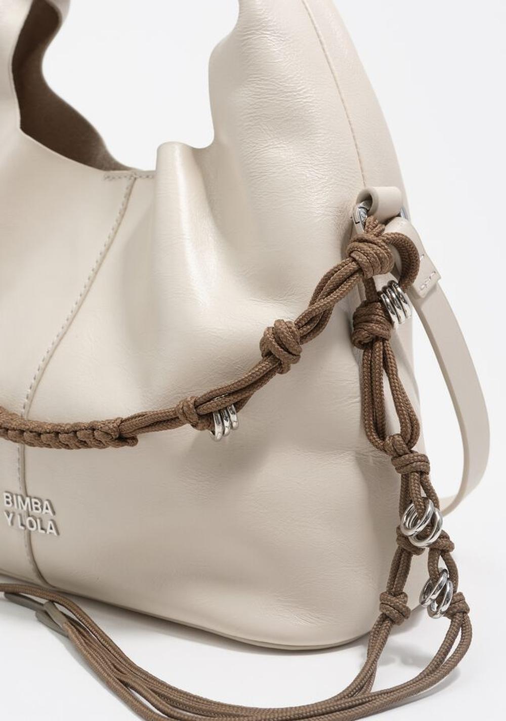Cartera Paper Pequeño Efecto Piel Asa Trenzada Bimba y Lola