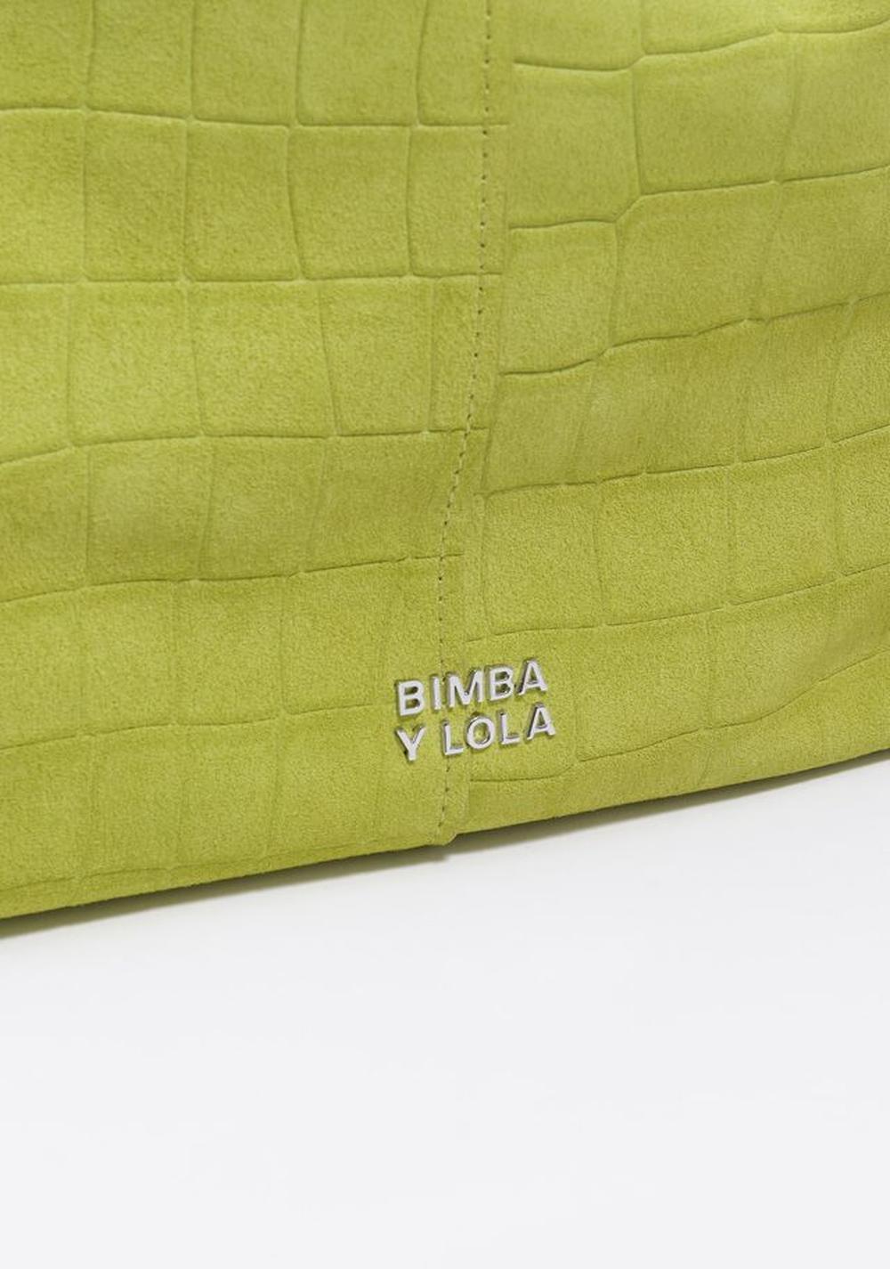 Cartera Shopper Grande Serraje Grabado Cocodrilo Bimba y Lola