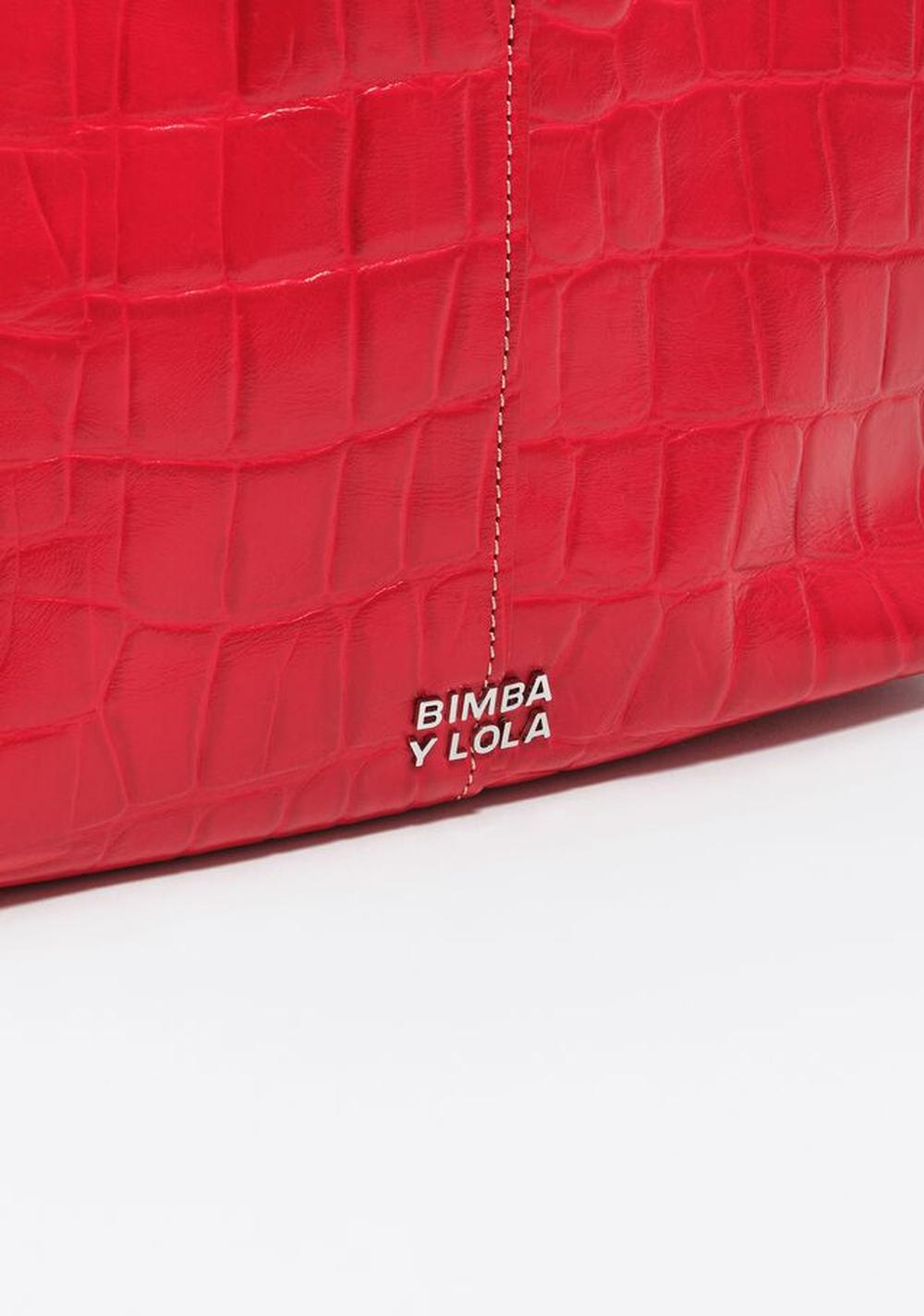 Cartera Shopper Mediano Efecto Piel Grabado Cocodrilo Bimba y Lola