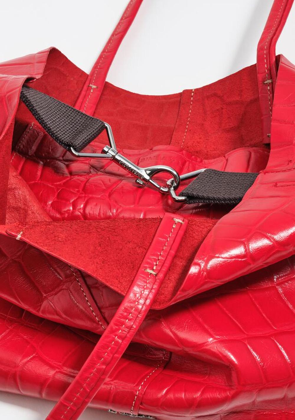 Cartera Shopper Mediano Efecto Piel Grabado Cocodrilo Bimba y Lola