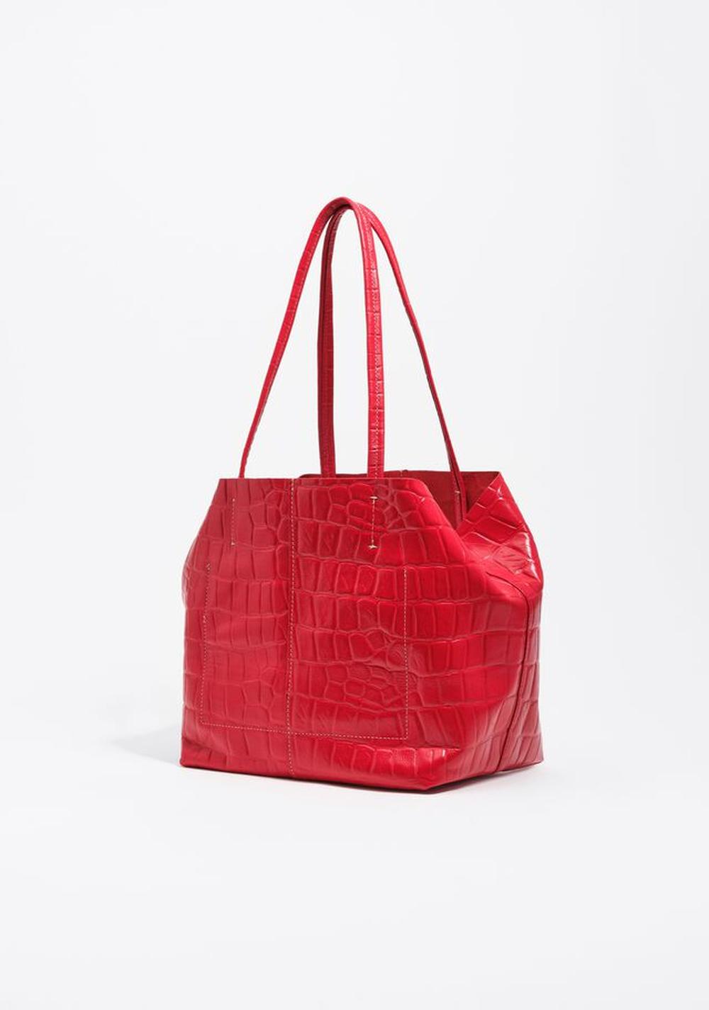 Cartera Shopper Mediano Efecto Piel Grabado Cocodrilo Bimba y Lola