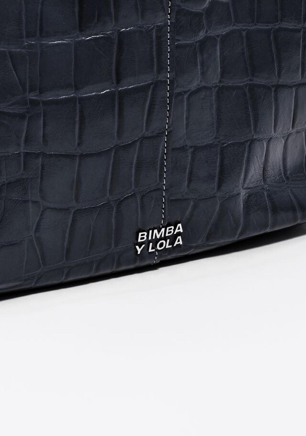 Cartera Shopper Mediano Efecto Piel Grabado Cocodrilo Bimba y Lola