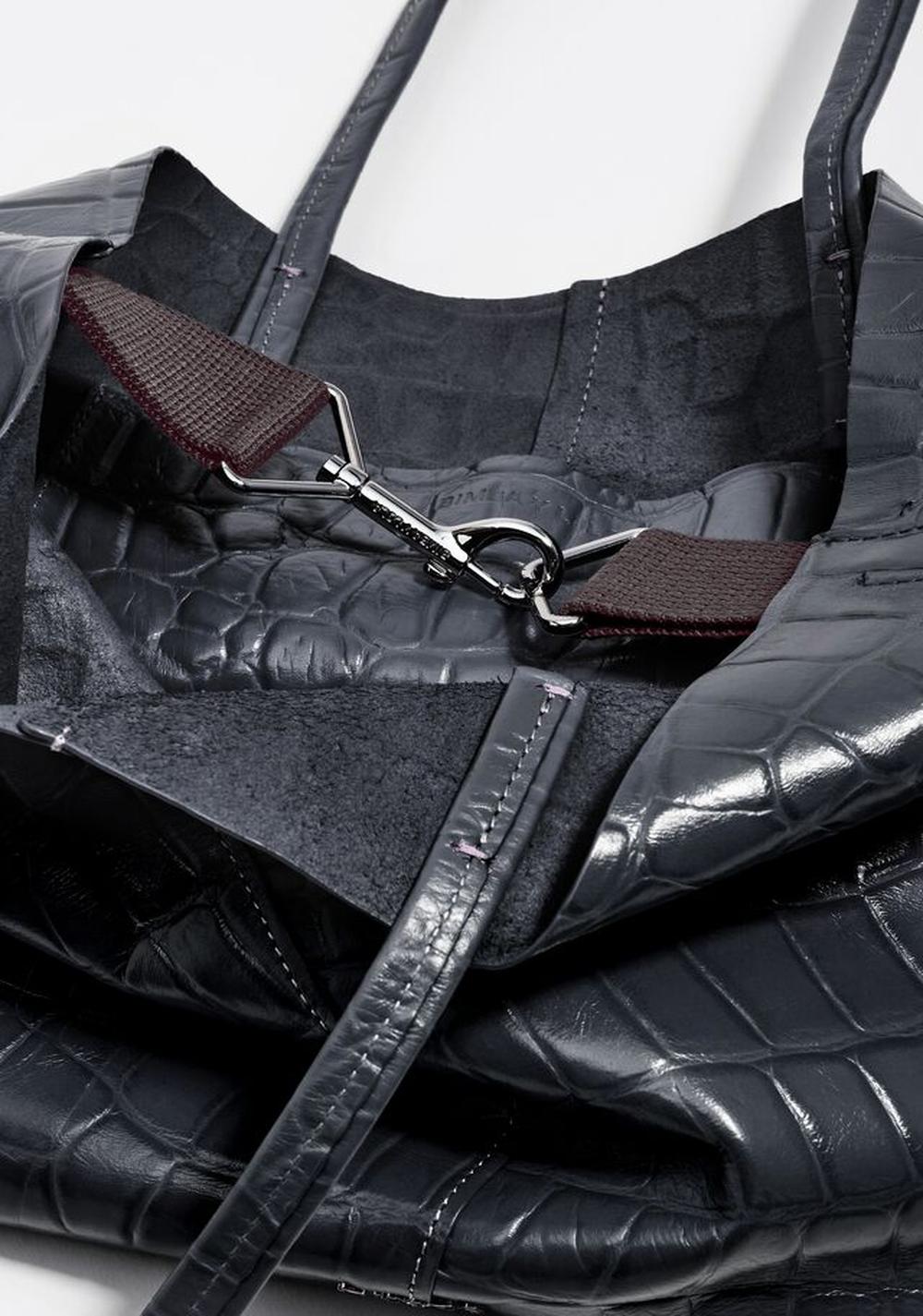 Cartera Shopper Mediano Efecto Piel Grabado Cocodrilo Bimba y Lola
