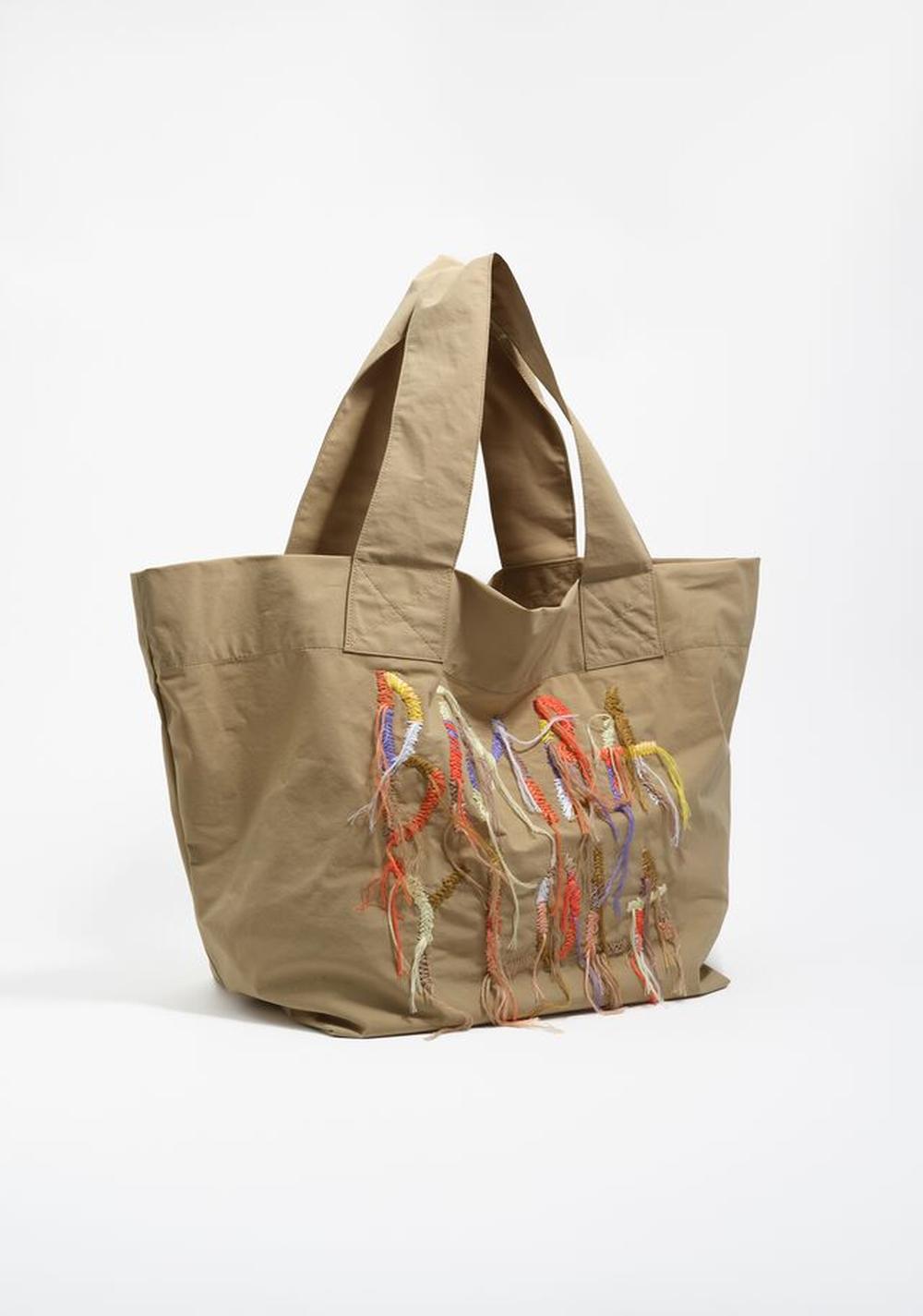 Cartera Shopper Nylon Natural Bimba y Lola