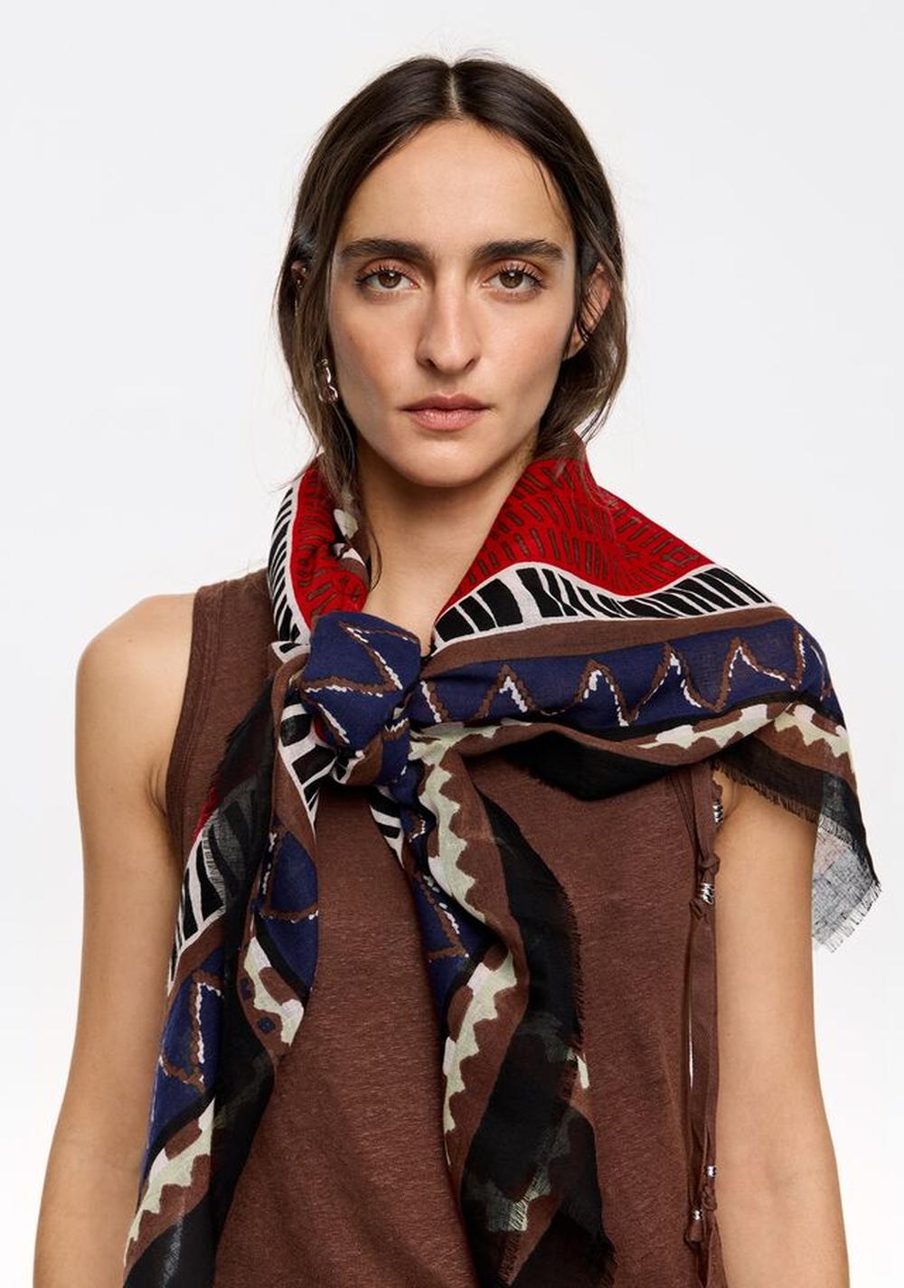 Chal Estampado Ikat Bimba y Lola
