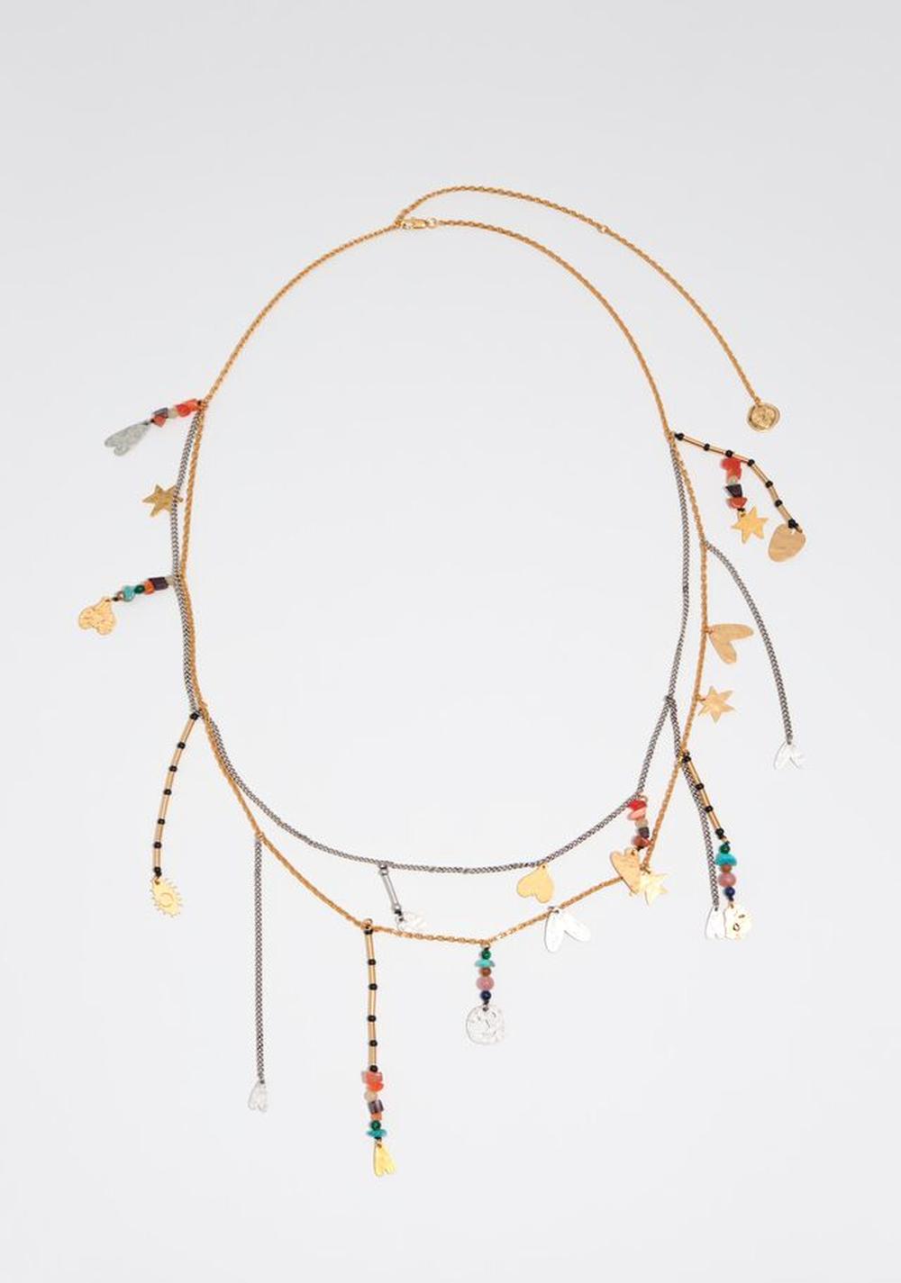 Collar Cinturón Siluetas Metal y Piedras Bimba y Lola