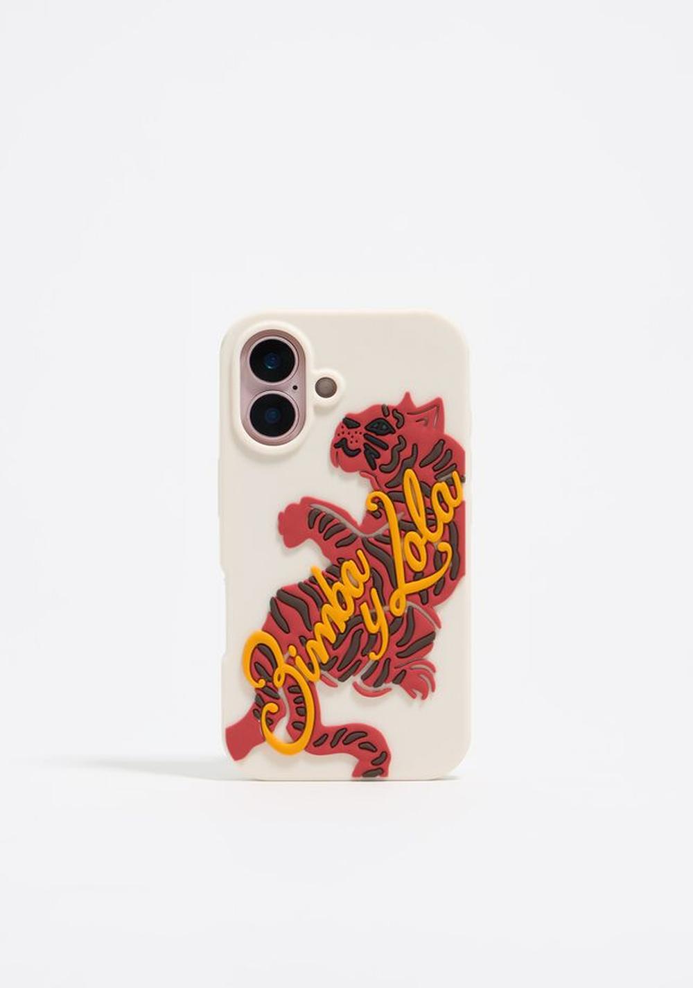 Forro para Iphone 16 Silicona Figura de Tigre Bimba y Lola