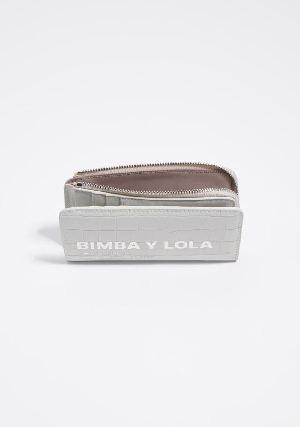 Monedero Efecto Piel Grabado Cocodrilo Bimba y Lola