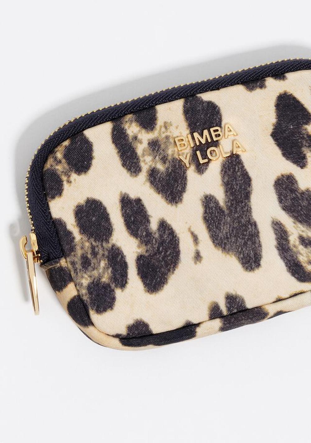 Monedero Nylon Animal Print Natural Bimba y Lola