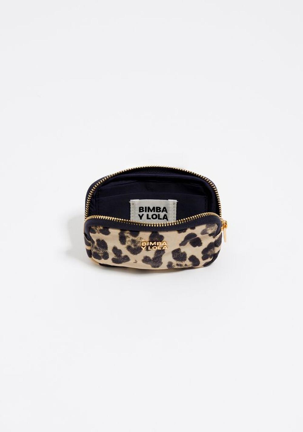 Monedero Nylon Animal Print Natural Bimba y Lola