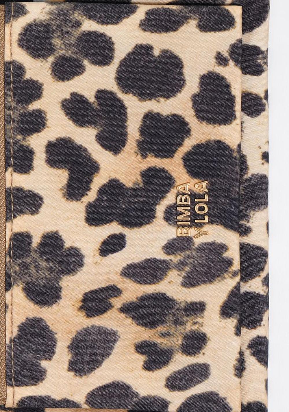 Monedero Pocket Nylon Animal Print Natural Bimba y Lola