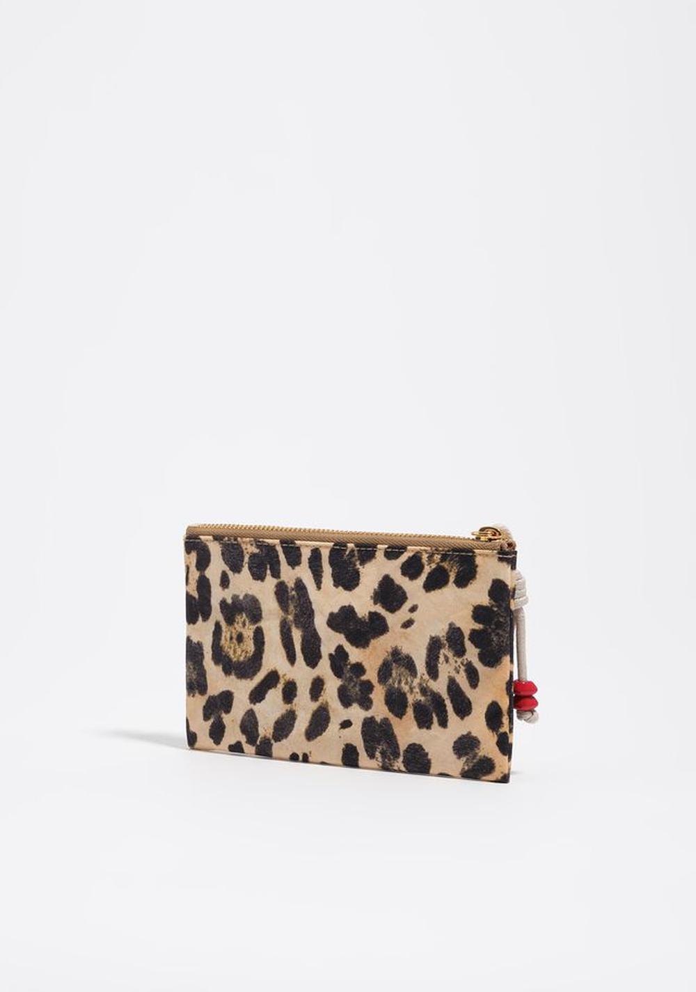 Monedero Pocket Nylon Animal Print Natural Bimba y Lola