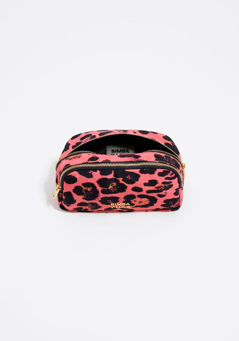 Neceser Doble Mediano Nylon Animal Print Bimba y Lola