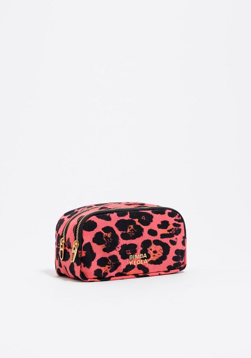 Neceser Doble Mediano Nylon Animal Print Bimba y Lola