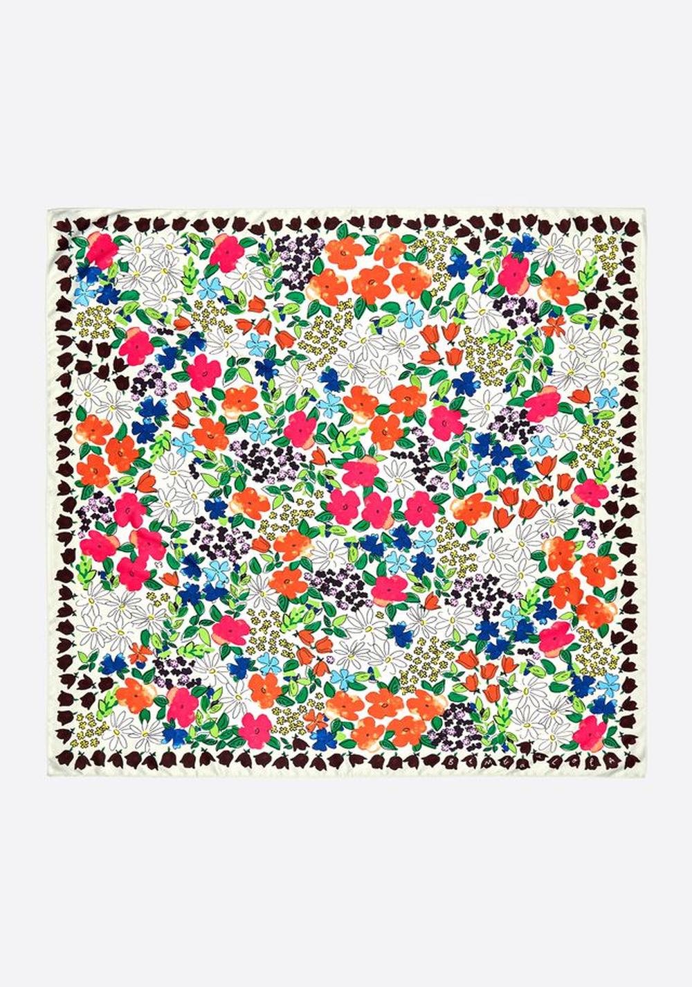 Pañuelo Jardín de Flores Acuarela Bimba y Lola