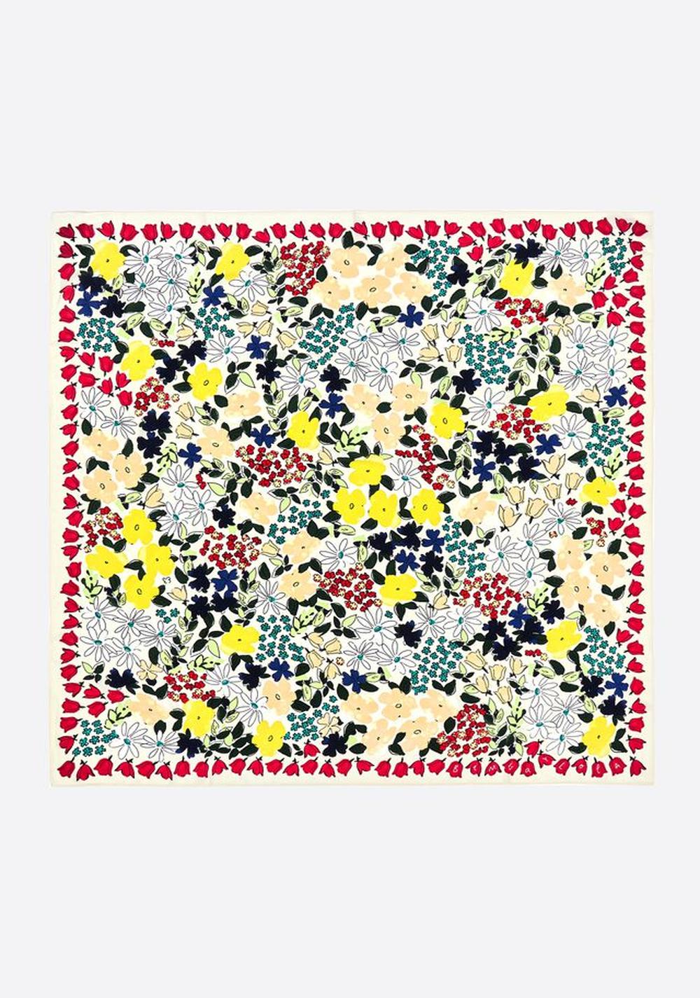 Pañuelo Jardín de Flores Acuarela Bimba y Lola