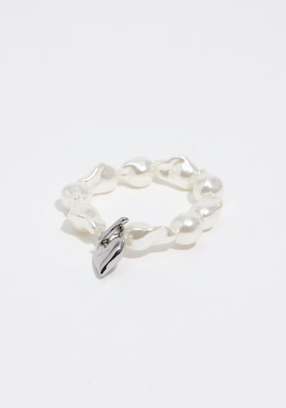 Pulsera Perlas con Forma de Corazón Candado Bimba y Lola