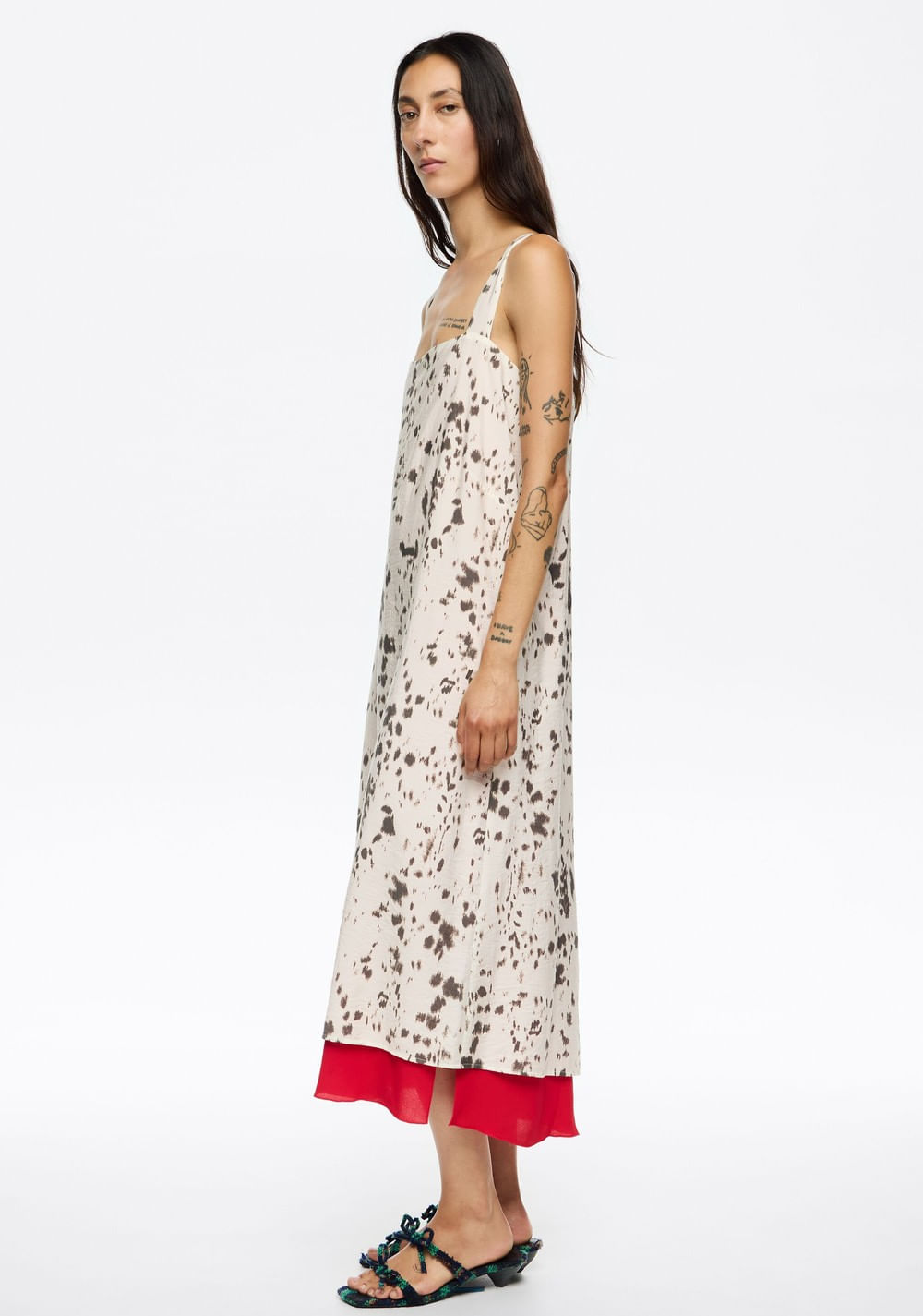 Vestido Recto Bajo Contraste Bimba y Lola