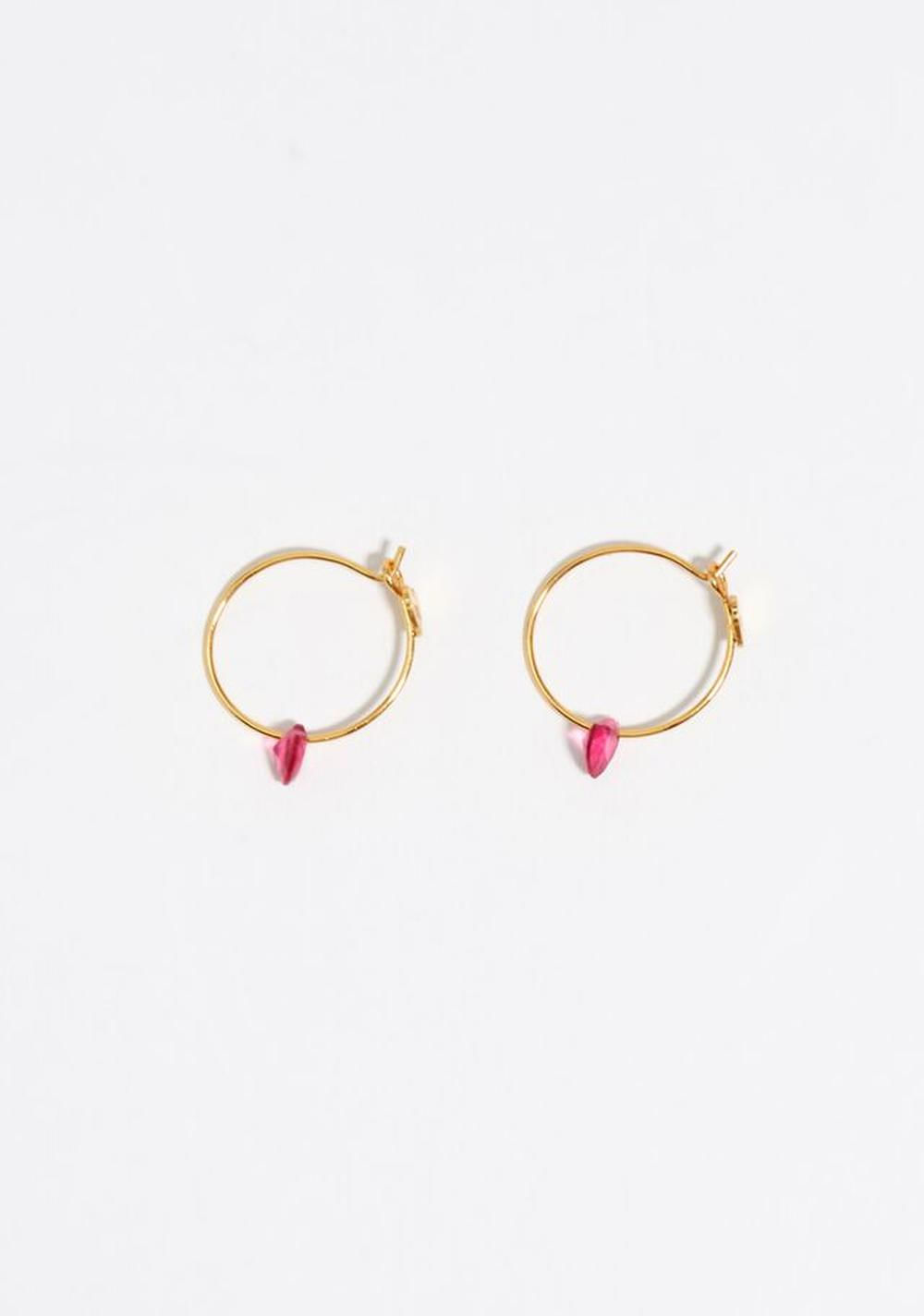 Zarcillos Aro con Forma de Corazón Cristal Bimba y Lola