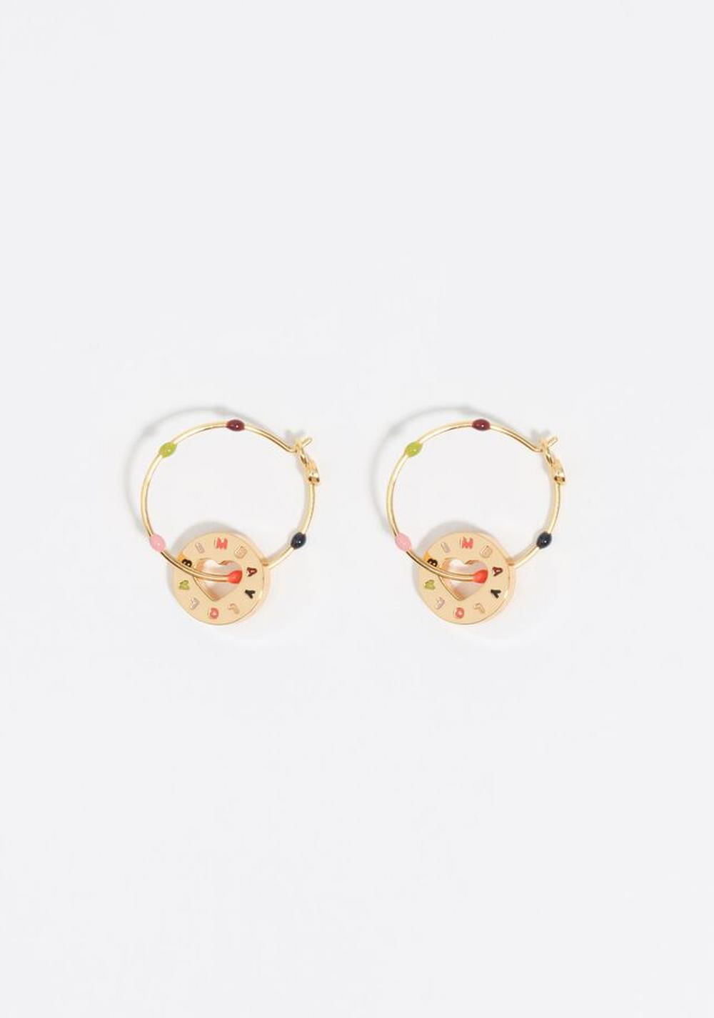 Zarcillos Aro con Logo Bimba y Lola