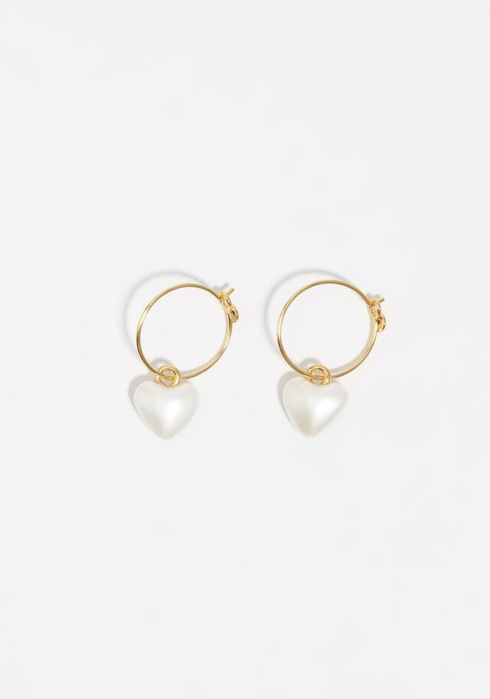Zarcillos Aros y con Forma de Corazón Perla Bimba y Lola
