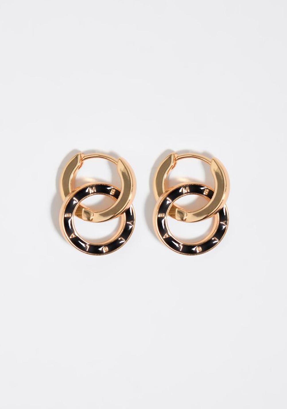 Zarcillos Doble Aro con Logo Bimba y Lola