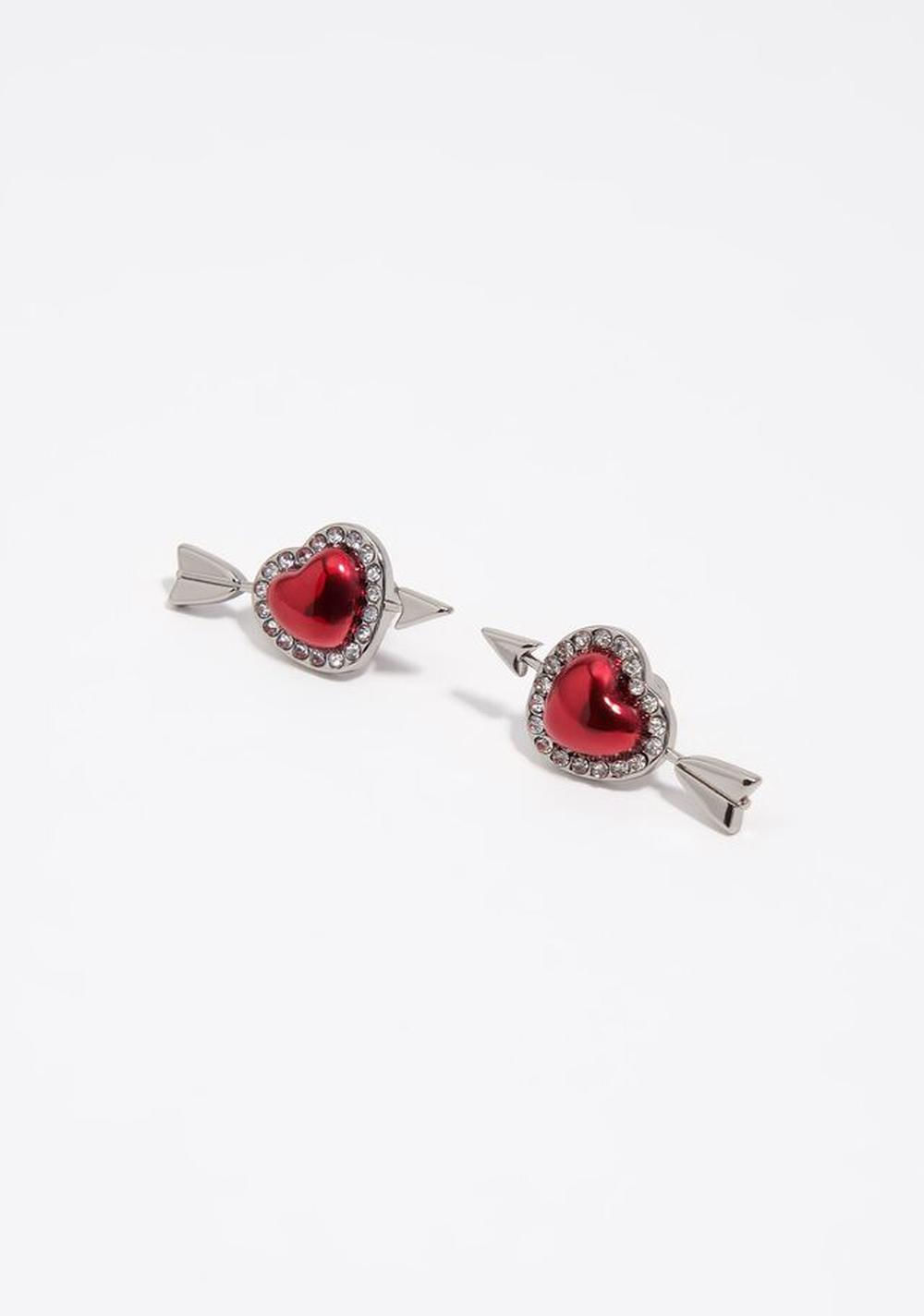 Zarcillos con Forma de Corazón y Flechas Bimba y Lola