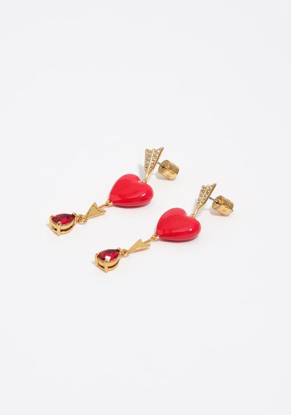 Zarcillos con Forma de Corazón y Flechas Bimba y Lola