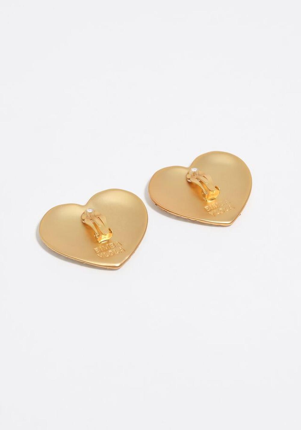Zarcillos con Forma de Corazón Maxicristales Bimba y Lola
