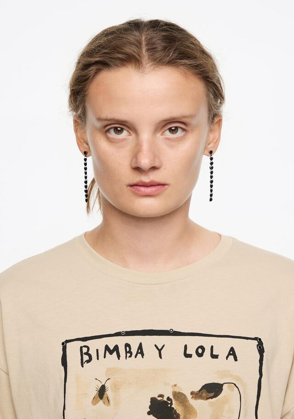 Zarcillos con Forma con de Corazónes Cristaless Bimba y Lola
