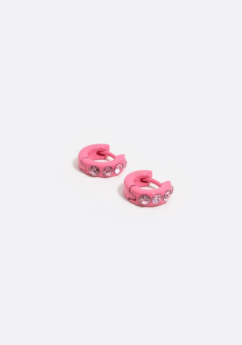 Zarcillos Mini Aro Cristales Bimba y Lola