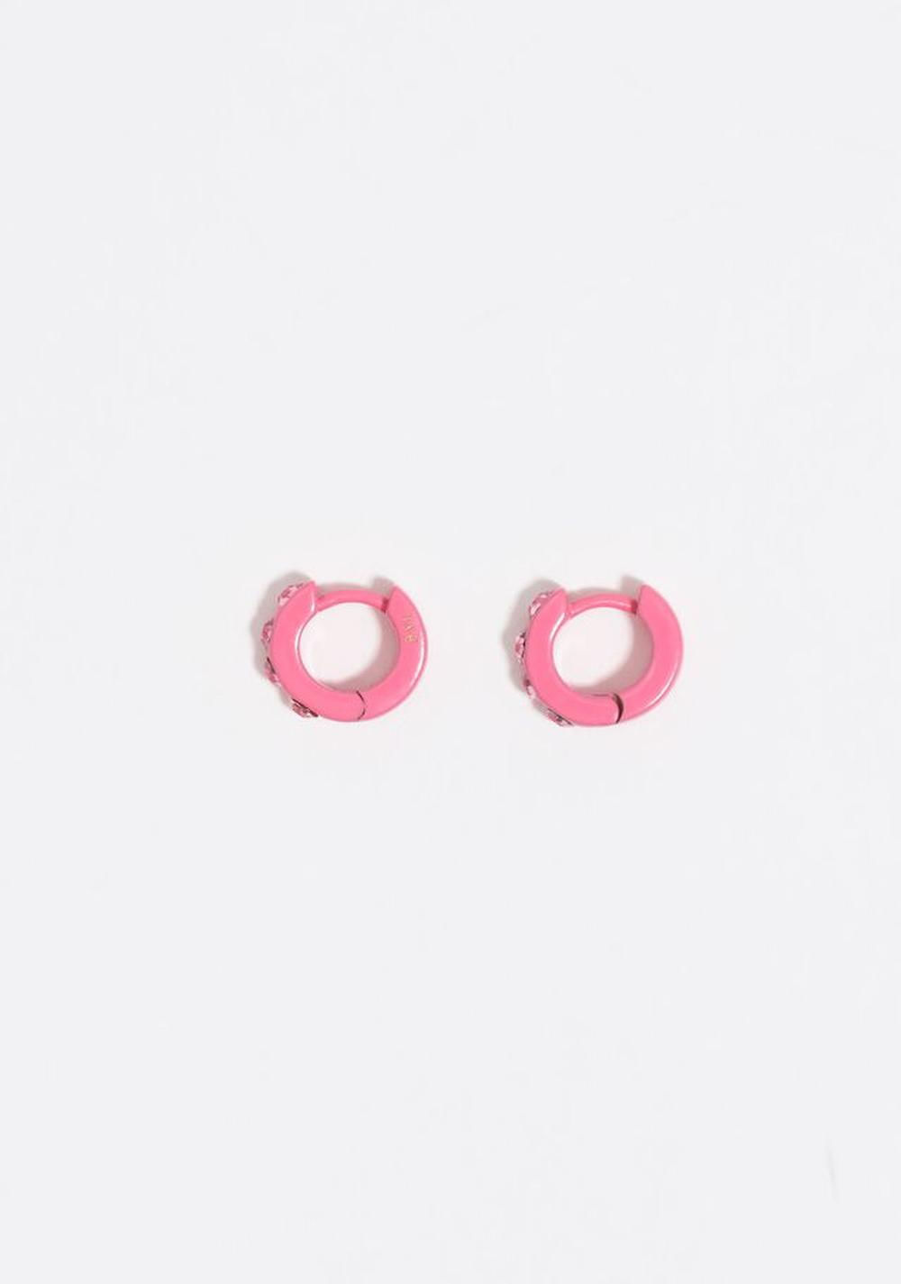 Zarcillos Mini Aro Cristales Bimba y Lola