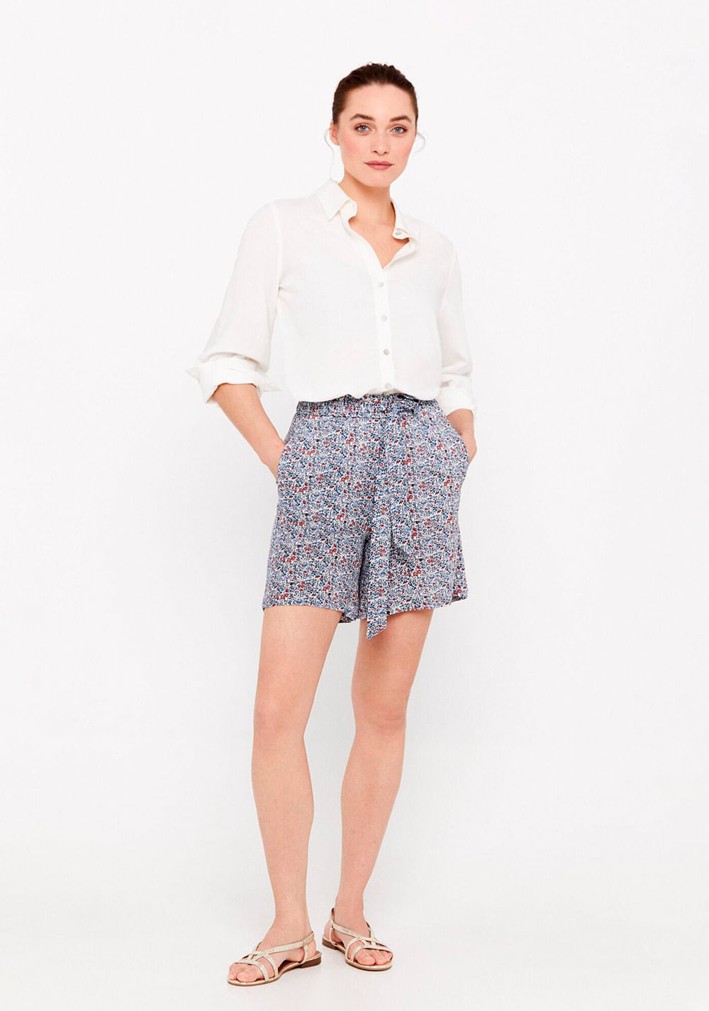 Bermuda Fluida Estampada Cortefiel 5