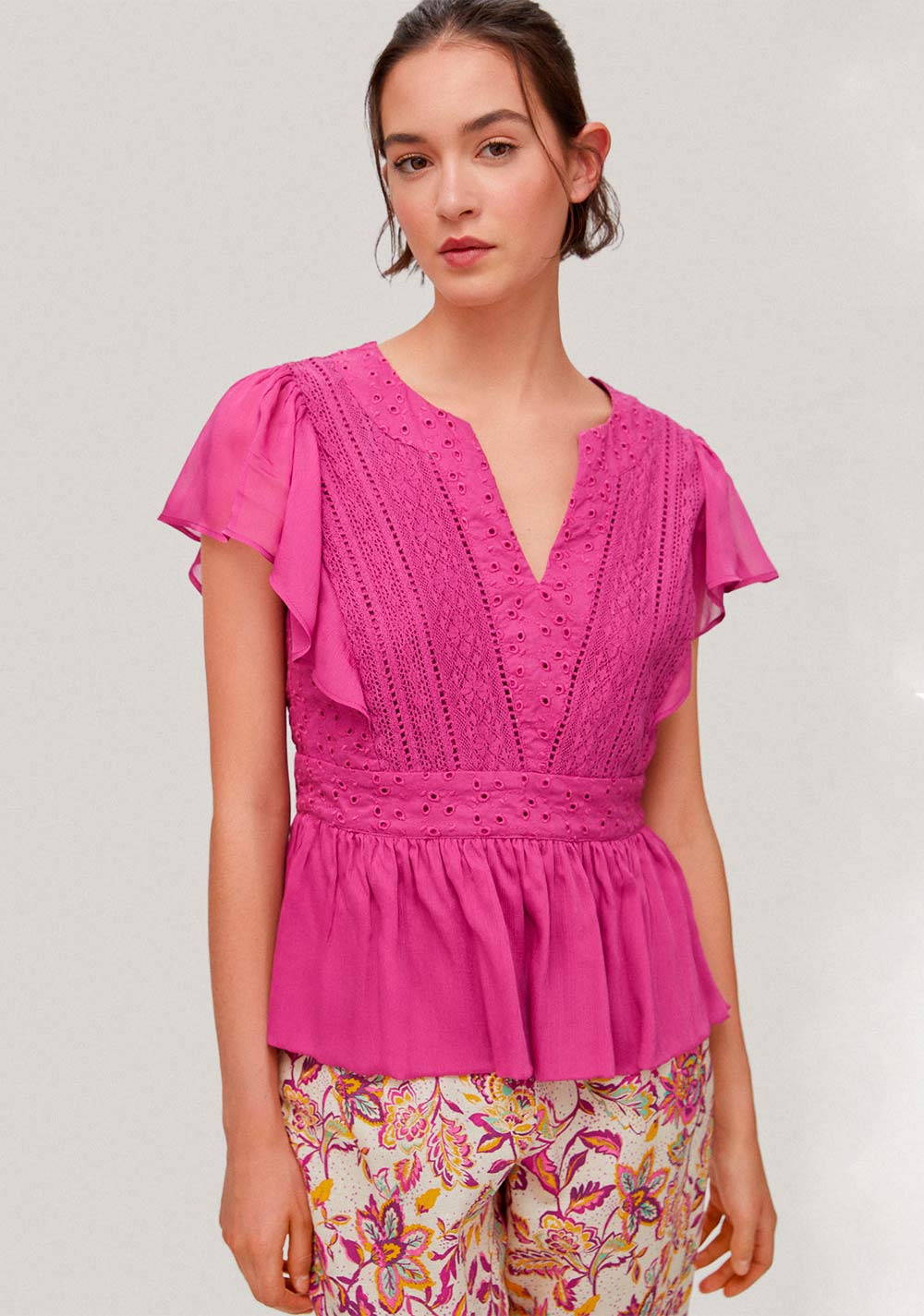 Blusa Bordada Romántica Cortefiel