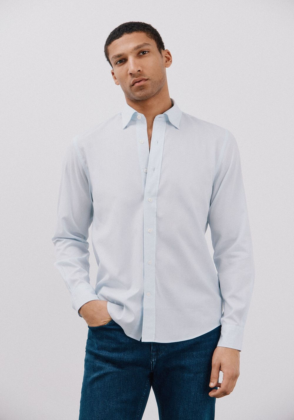 Camisa Algodón Tencel Cortefiel