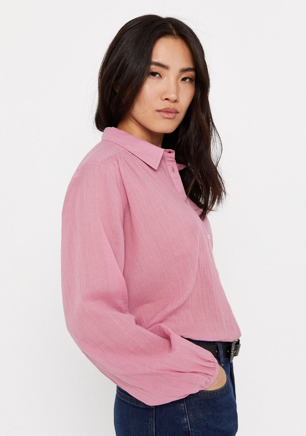 Camisa Fluida Lisa Cortefiel 3