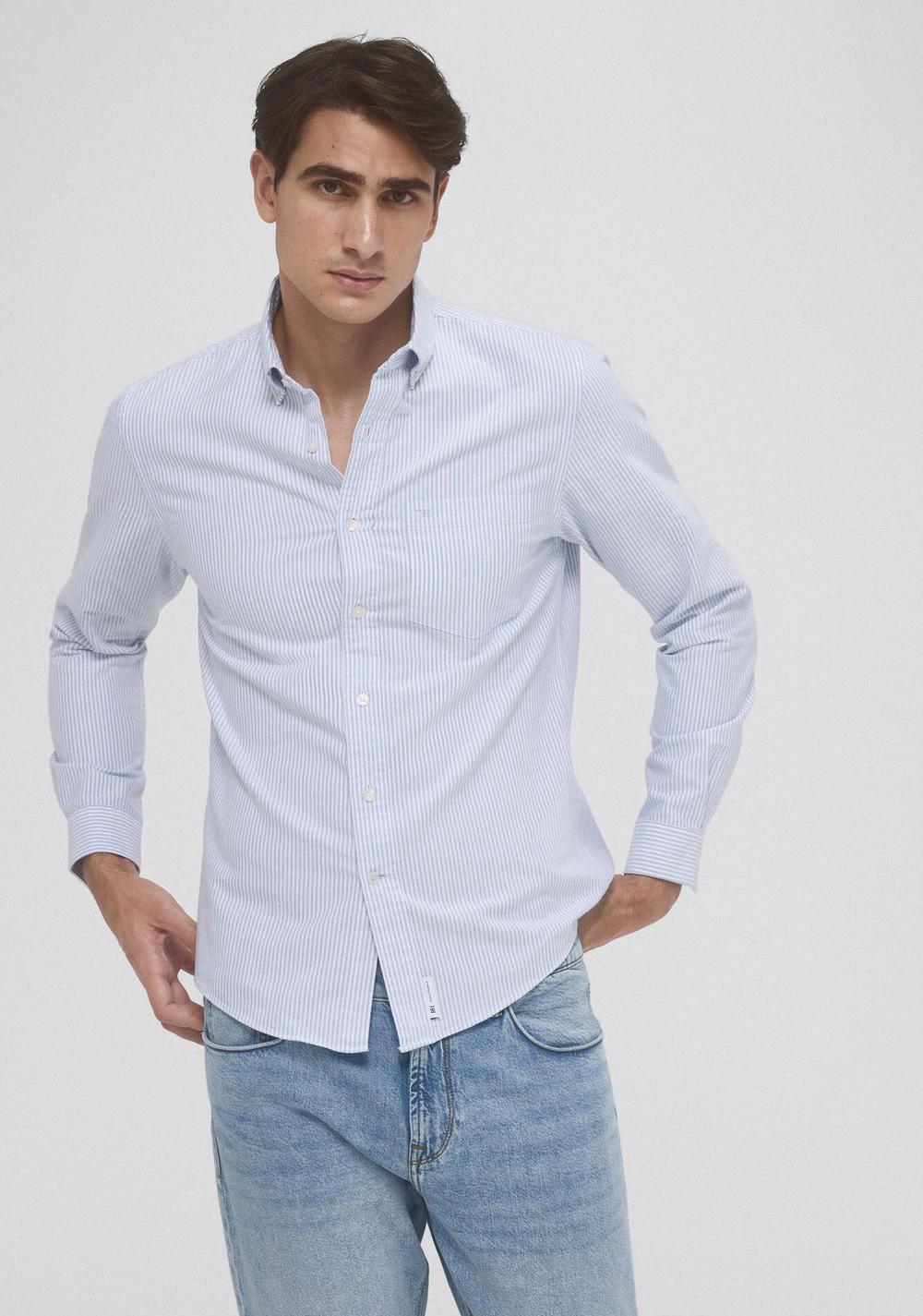 Camisa Iconic Oxford Rayas Cortefiel