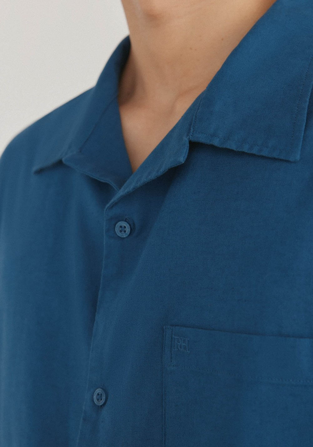 Camisa Lisa Manga Corta Tejido Lino Cortefiel 3