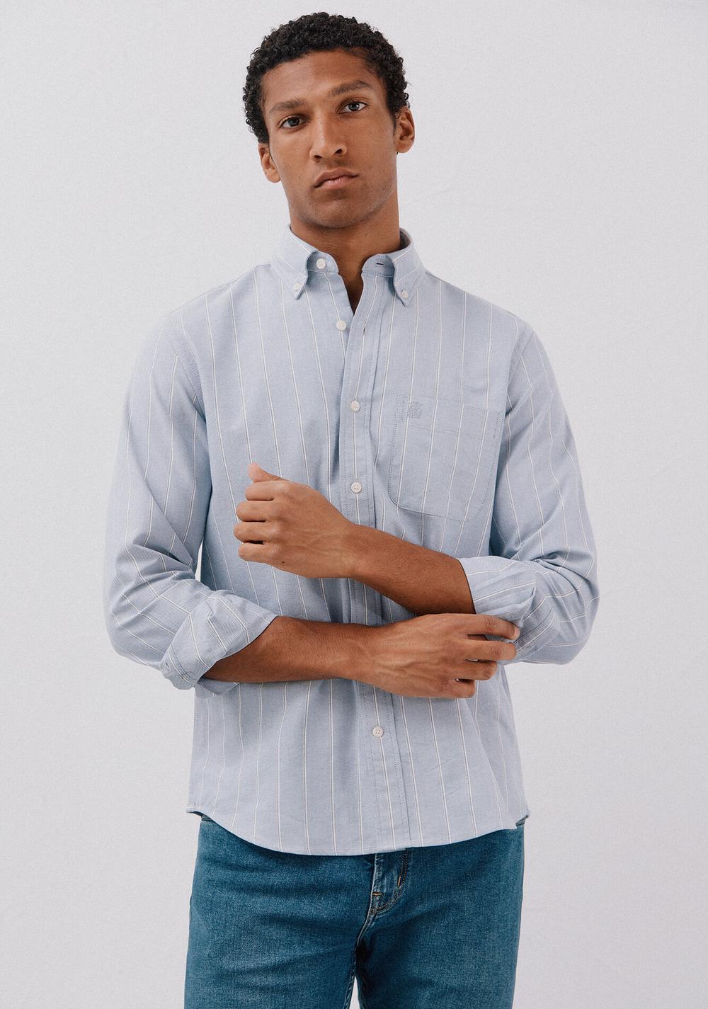 Camisa Oxford Rayas Cortefiel