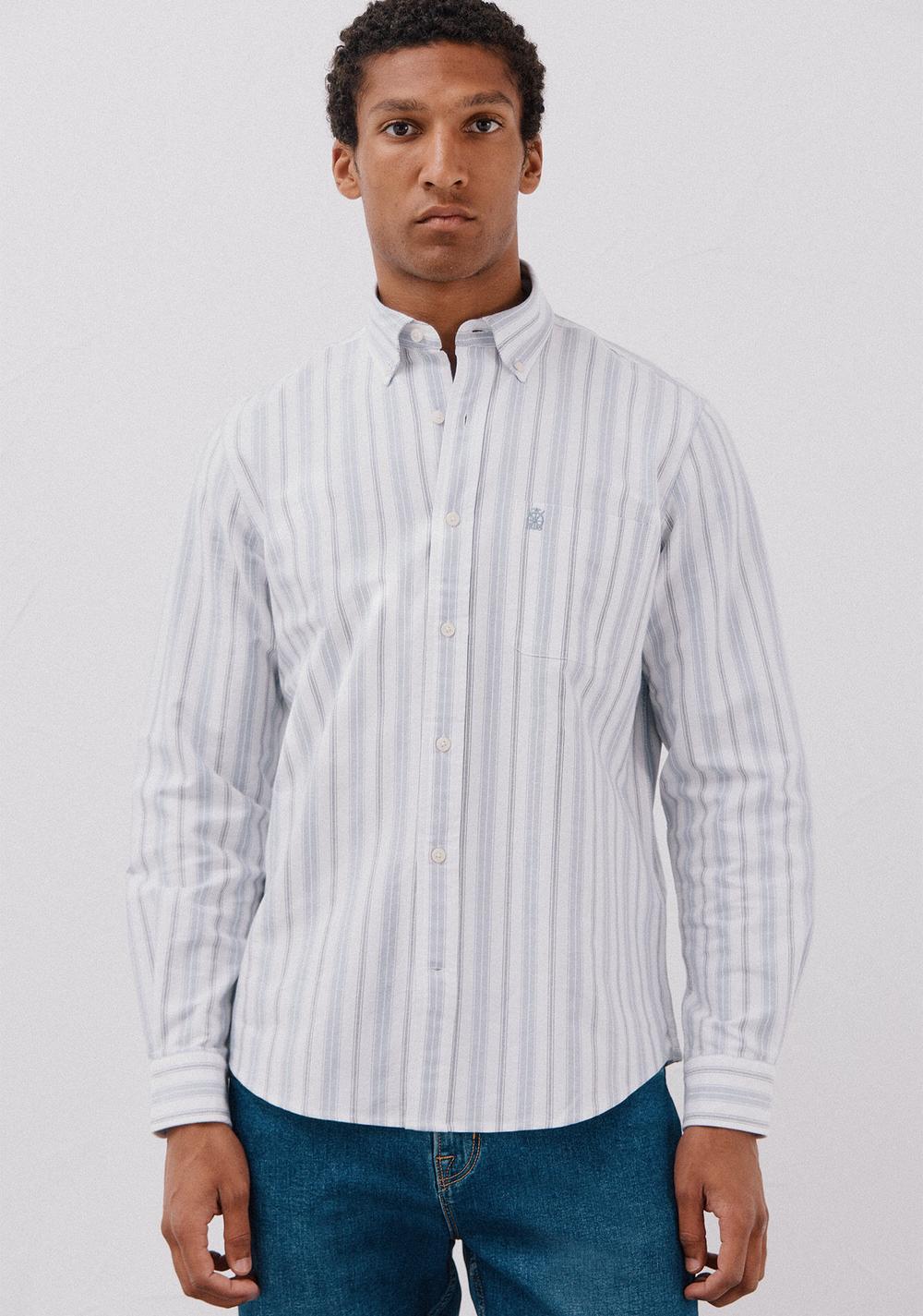 Camisa Oxford Rayas Cortefiel