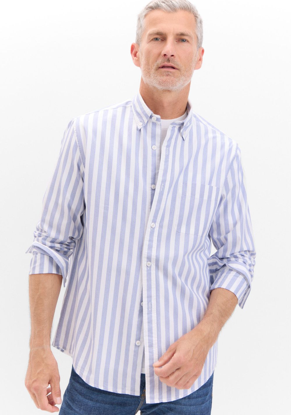 Camisa Popelín Rayas Cortefiel